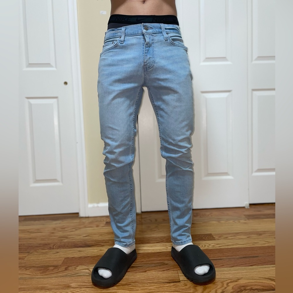 Hollister Blue Skinny Jeans Men 30X30 Epic Flex